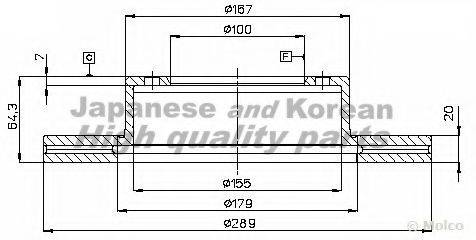 ASHUKI T60295 Тормозной диск