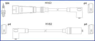 HITACHI 134704 Комплект дротів запалення