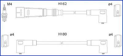 HITACHI 134707 Комплект дротів запалення