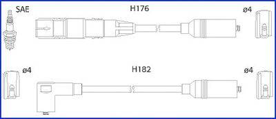 HITACHI 134790 Комплект дротів запалення