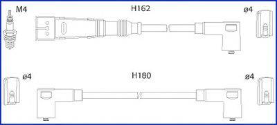 HITACHI 134795 Комплект проводов зажигания