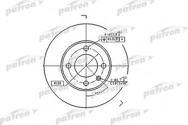 гальмівний диск PATRON PBD1516