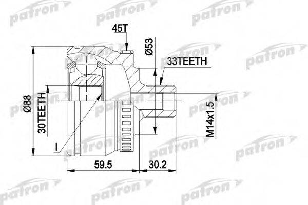 PATRON PCV1375 ШРУС с пыльником