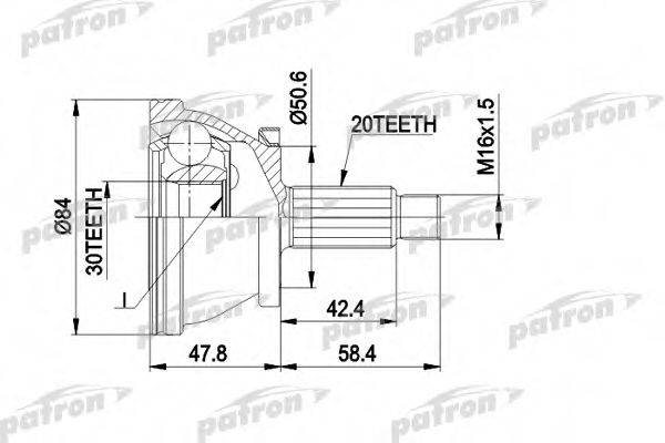 PATRON PCV1403 ШРУС с пыльником