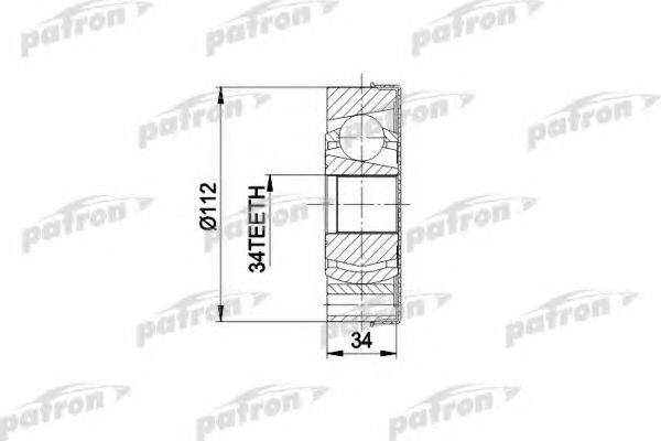 PATRON PCV5034 Шарнірний комплект, приводний вал