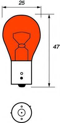MOTAQUIP VBU581 Лампа розжарювання, ліхтар покажчика повороту; Лампа розжарювання, додатковий ліхтар сигналу гальмування