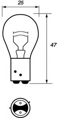 MOTAQUIP VBU566 Лампа накаливания, фонарь сигнала торможения; Лампа накаливания, задняя противотуманная фара; Лампа накаливания, задний гарабитный огонь