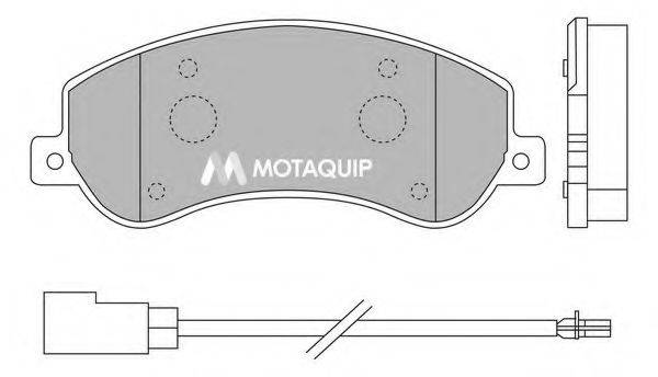 Комплект гальмівних колодок, дискове гальмо MOTAQUIP LVXL1318