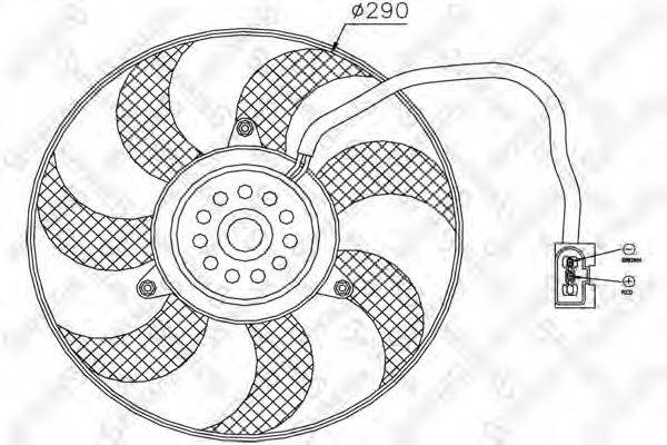 Вентилятор, охолодження двигуна STELLOX 29-99262-SX