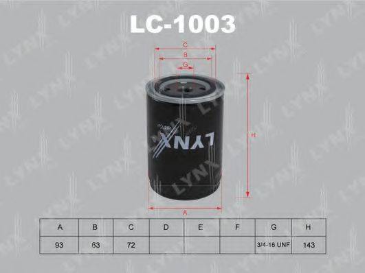 LYNXAUTO LC1003 Фильтр масляный ДВС 