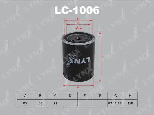 LYNXAUTO LC1006 Фильтр масляный ДВС 