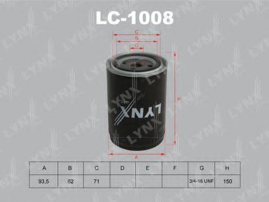 Масляний фільтр LYNXAUTO LC-1008