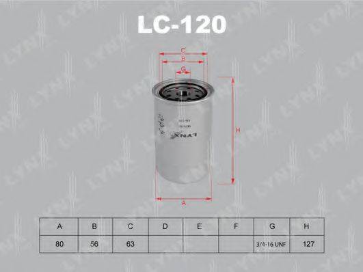 LYNXAUTO LC120 Фильтр масляный ДВС 