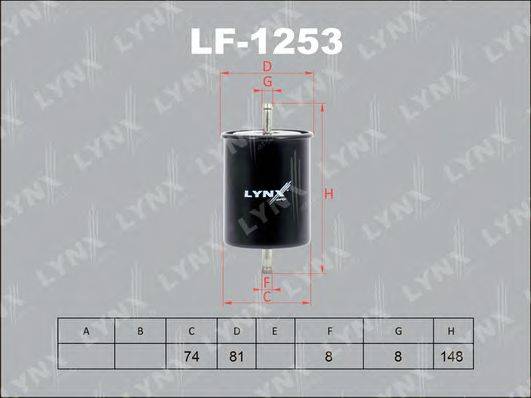 LYNXAUTO LF1253 Паливний фільтр