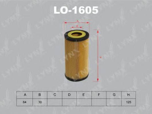 LYNXAUTO LO1605 Фильтр масляный ДВС 