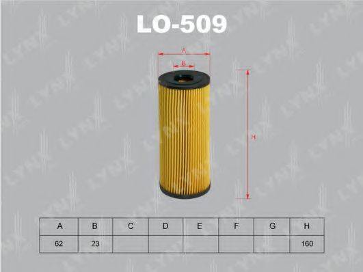 LYNXAUTO LO509 Фильтр масляный ДВС 