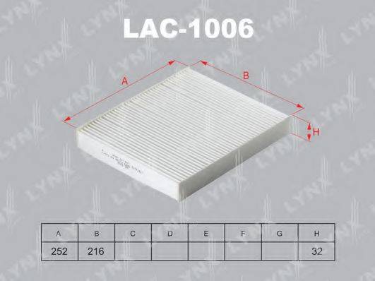 Фільтр, повітря у внутрішньому просторі LYNXAUTO LAC-1006