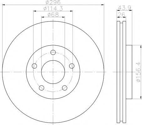 гальмівний диск HELLA PAGID 8DD 355 114-601 гальмівний диск HELLA PAGID 8DD 355 114-601