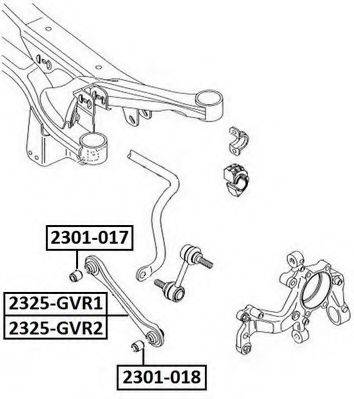 Підвіска, важіль незалежної підвіски колеса ASVA 2301-017