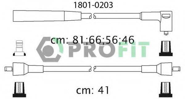 Комплект проводов зажигания PROFIT 1801-0203