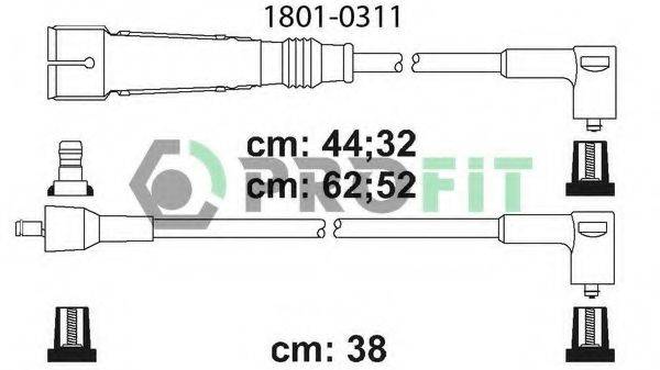 Комплект дротів запалення PROFIT 1801-0311