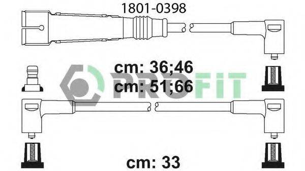 Комплект дротів запалення PROFIT 1801-0398
