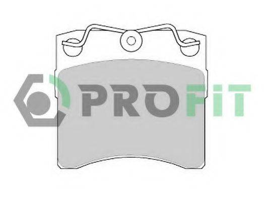 Комплект гальмівних колодок, дискове гальмо PROFIT 5000-0722