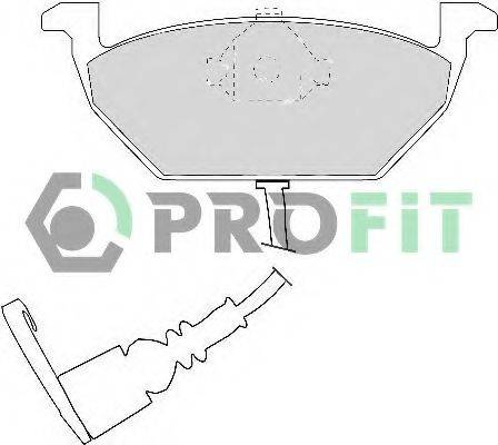 Комплект гальмівних колодок, дискове гальмо PROFIT 5000-1398