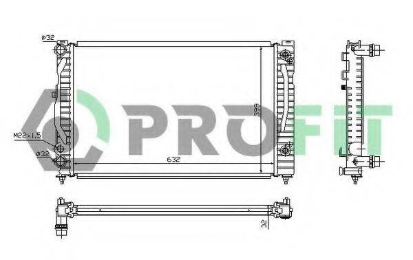 PROFIT PR9539A1 Радиатор охлаждения двигателя