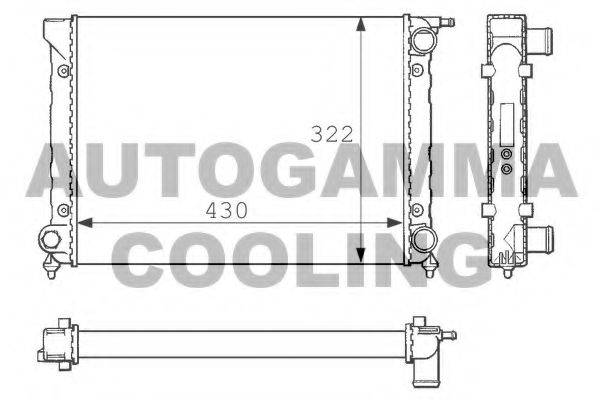 Радиатор охлаждения двигателя AUTOGAMMA 101051