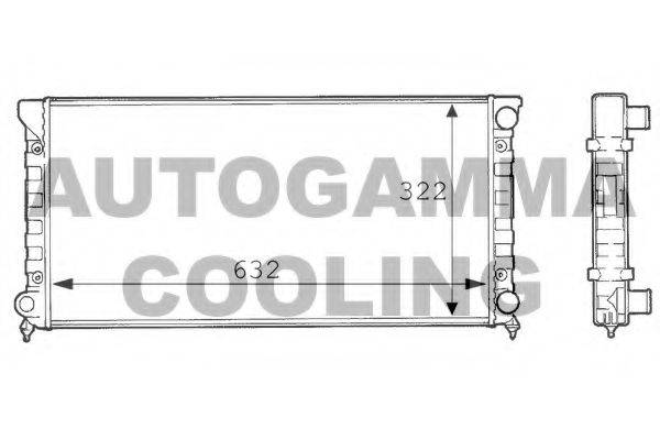 AUTOGAMMA 101072 Радиатор охлаждения двигателя