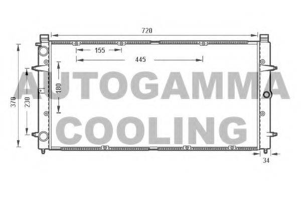 AUTOGAMMA 103376 Радиатор охлаждения двигателя