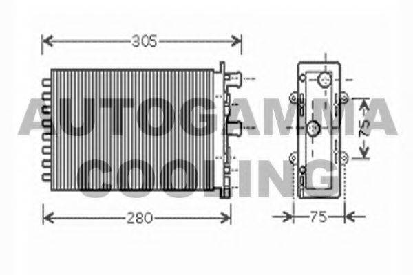 Радиатор печки AUTOGAMMA 104429
