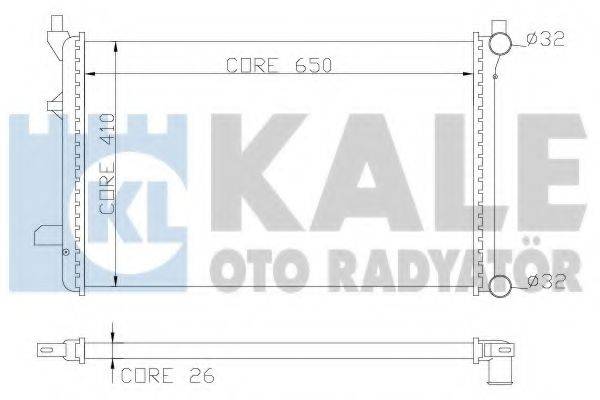 Радиатор охлаждения двигателя KALE OTO RADYATOR 353300