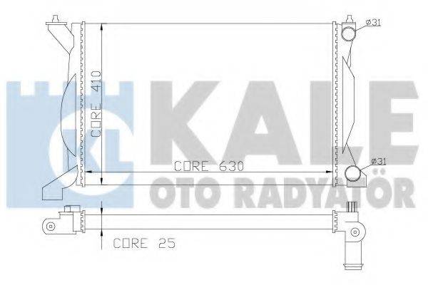 Радиатор охлаждения двигателя KALE OTO RADYATOR 353700