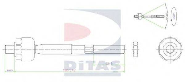 DITAS A25637 Рулевая тяга