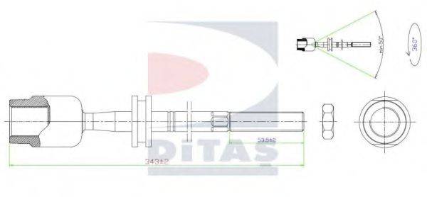 DITAS A25659 Рулевая тяга
