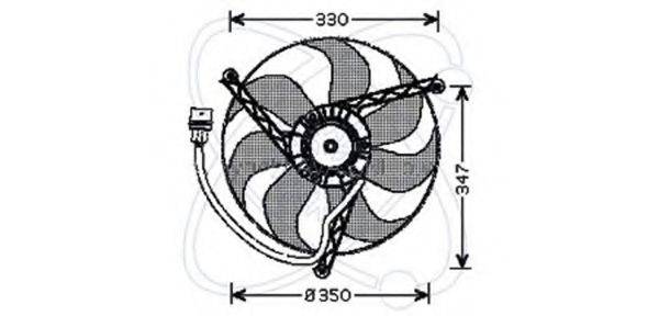 Вентилятор, охолодження двигуна ELECTRO AUTO 32VB008