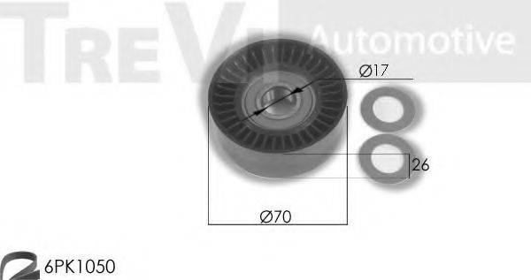 Комплект роликов, поликлиновой ремень TREVI AUTOMOTIVE KA1106F