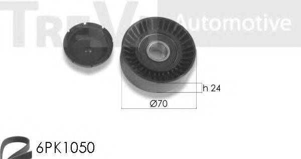 Комплект роликов, поликлиновой ремень TREVI AUTOMOTIVE KA1104F