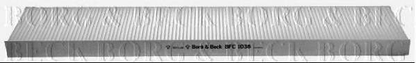 Фільтр, повітря у внутрішньому просторі BORG & BECK BFC1038