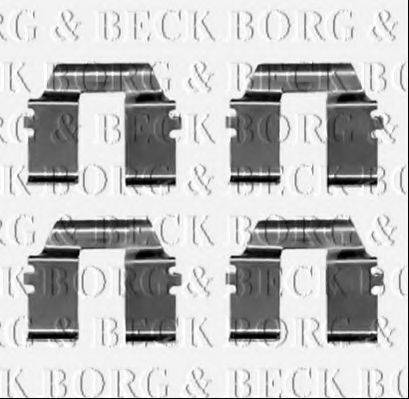 Комплектующие, колодки дискового тормоза BORG & BECK BBK1404