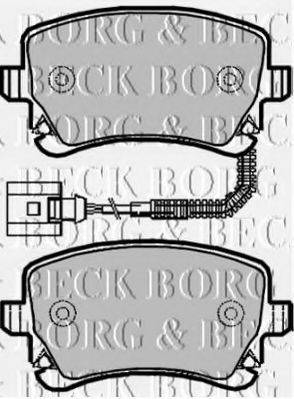 Комплект гальмівних колодок, дискове гальмо BORG & BECK BBP1939