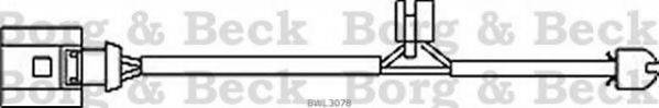 BORG & BECK BWL3078 Датчик износа тормозных колодок