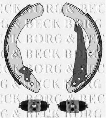 BORG & BECK BBS1072K Комплект гальмівних колодок