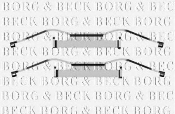 Комплектуючі, колодки дискового гальма BORG & BECK BBK1280