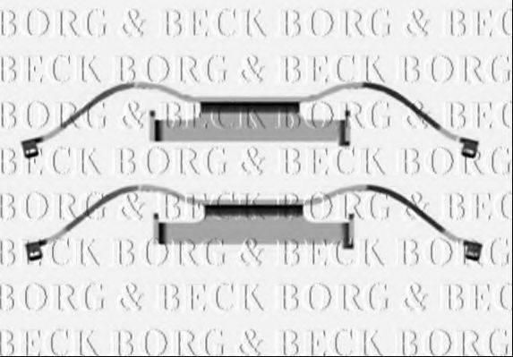 Комплектуючі, колодки дискового гальма BORG & BECK BBK1281