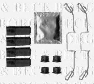 Комплектующие, колодки дискового тормоза BORG & BECK BBK1496