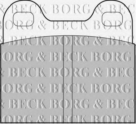 Комплект гальмівних колодок, дискове гальмо BORG & BECK BBP1260
