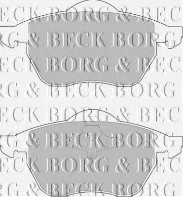 Комплект гальмівних колодок, дискове гальмо BORG & BECK BBP1575